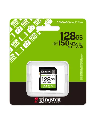 Carte mémoire SDXC Kingston 128 GB classe 10 - Taux de transfert jusqu'à 100 Mo/s
