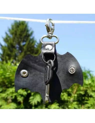 Porte-clé Chauve-souris en chambre à air recyclée - Fait en France