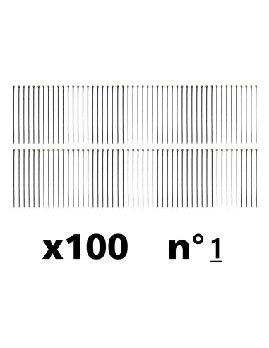 Épingles entomologiques noires (au choix n°00, 0, 1 ou 2) (x100) - Le Club Biotope