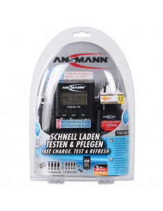 Compact field charger Ansmann Powerline 4 Pro LCD screen...