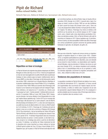 Atlas des oiseaux migrateurs et hivernants d'Aquitaine