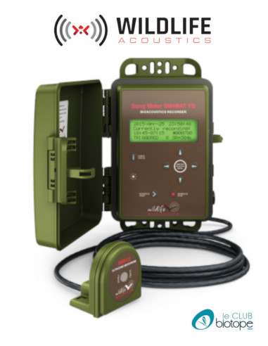 Enregistreur d'ultrasons SM4BAT Full Spectrum (FS) Wildlife Acoustics - Livré avec un micro SMM-U2 et un câble de 5M