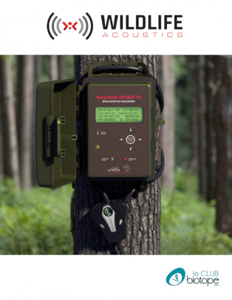 Enregistreur d'ultrasons SM4BAT Full Spectrum (FS) Wildlife Acoustics - Livré avec un micro SMM-U2 et un câble de 5M