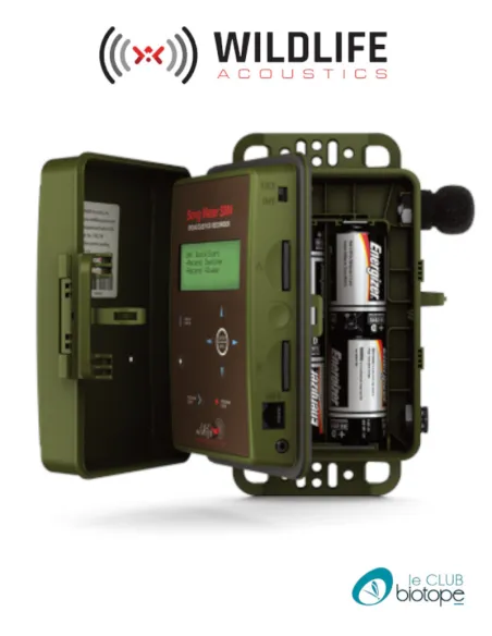 Enregistreur acoustique SM4 Wildlife Acoustics avec 2 micros intégrés