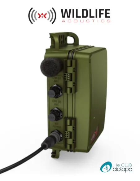 Enregistreur acoustique SM4 Wildlife Acoustics avec 2 micros intégrés