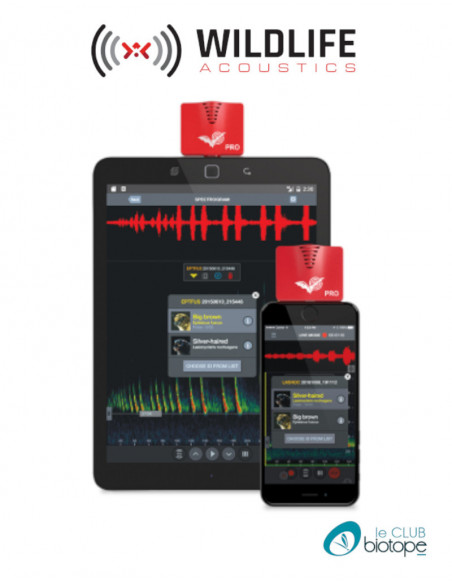 Détecteur Echo Meter Touch 2 PRO (tactile) Wildlife Acoustics (EMT 2 Pro) - Android (USB-C) ou IOS