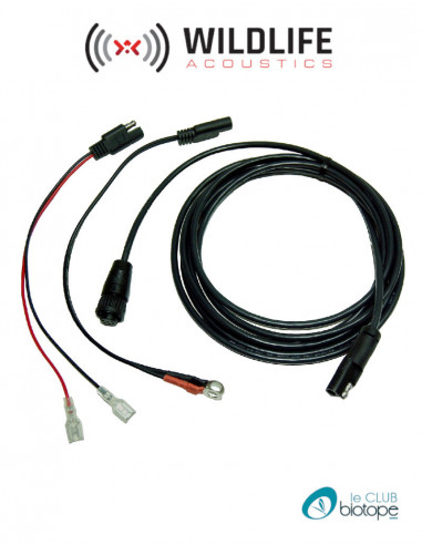 Adaptateur batterie pour alimentation SM3BAT, SM3, SM4BAT et SM4 Wildlife Acoustics