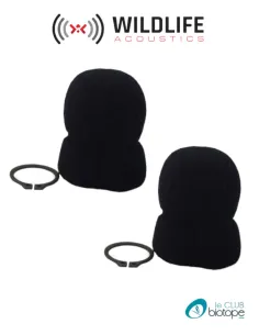 Lot de 2 mousses de remplacement pour microphone SM2 / SM3 / SM4 / Song Meter Mini