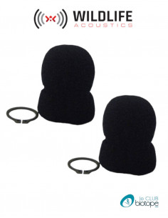 Lot de 2 mousses de remplacement pour microphone SM2 / SM3 / SM4 / Song Meter Mini