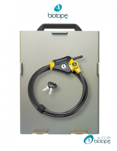 Boitier de protection et câble de sécurité antivol pour SM4BAT Wildlife Acoustics