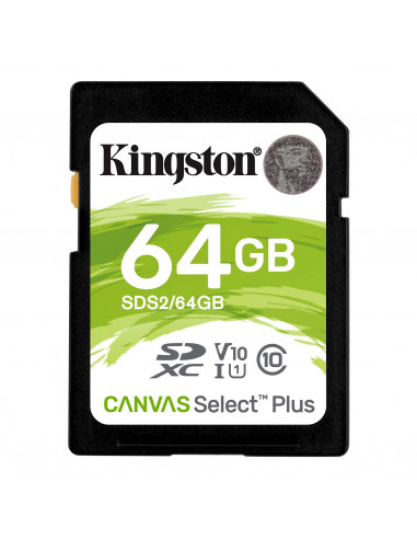 SDXC Memory Card Kingston 64GB Class 10 - transfer rate up to 80MB / s