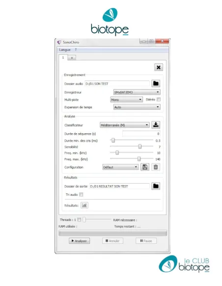SonoChiro University Version - Software for automatic analysis of bat records