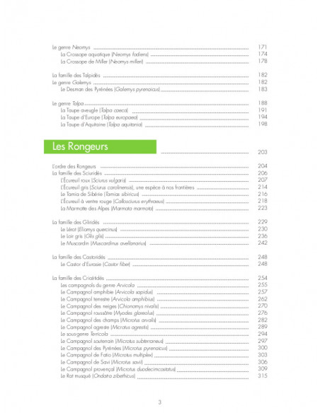 Insectivores et Rongeurs du sud de la France