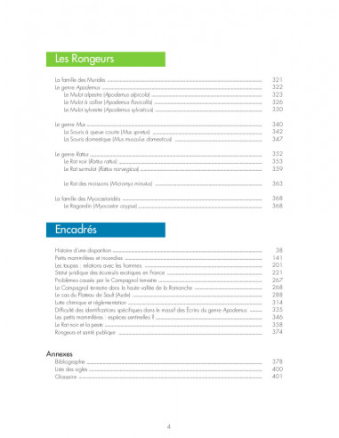 Insectivores et Rongeurs du sud de la France