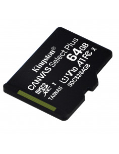 Carte mémoire micro SD Kingston 64 GB classe 10 sans adaptateur - Taux de transfert jusqu'à 100 Mo/s