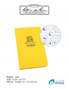 Notebook - bound - stiff - 160 pages - yellow - 108x171 mm