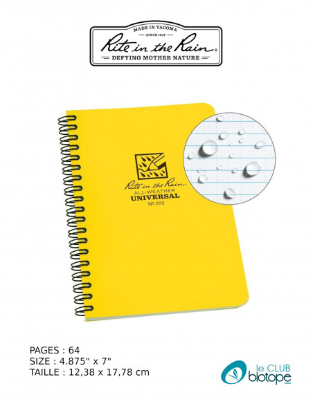 NOTEBOOK - SPIRAL - 64 PAGES - YELLOW - 124 X 178 MM