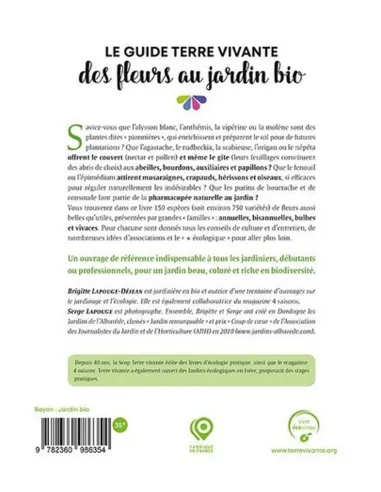 Le Guide Terre vivante des fleurs au jardin bio