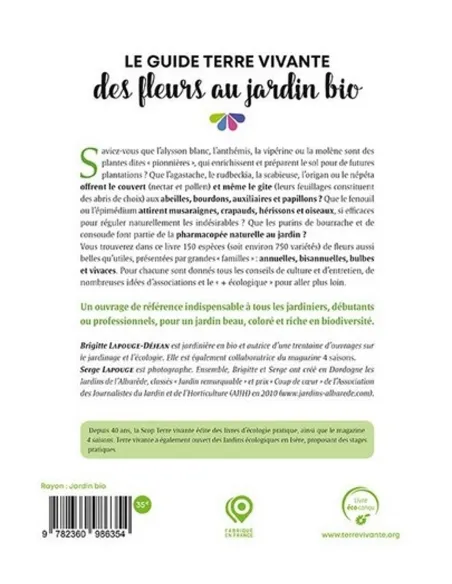 Le Guide Terre vivante des fleurs au jardin bio