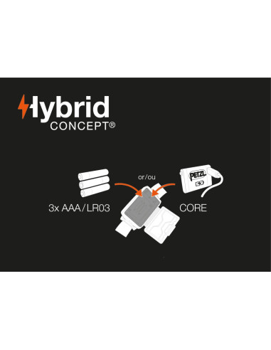 Lampe frontale PETZL ACTIK CORE noire - 625 Lumens