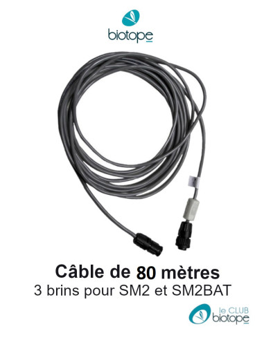 Câble de 80 m blindé pour microphone SM2BAT / SM2 Wildlife