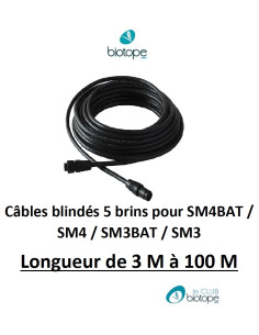 Câbles Wildlife Acoustics pour microphone SM4BAT / SM4 /...