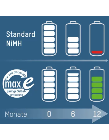 Lot de 4 accumulateurs / batterie LR20 (D) rechargeables Ansmann 10000 mAH NiMH