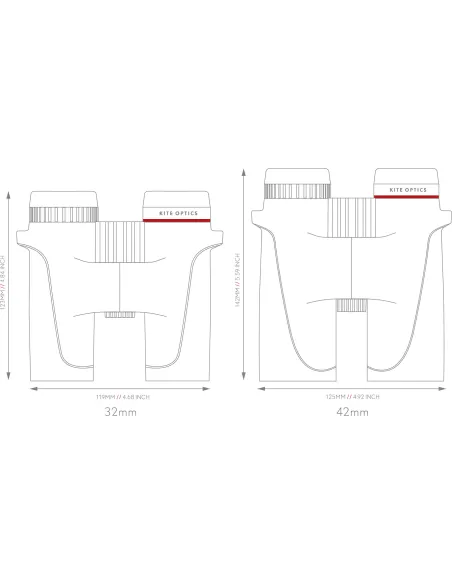 Jumelles Kite Optics FALCO - Au choix modèles 8X32, 10X32 ou 10X42
