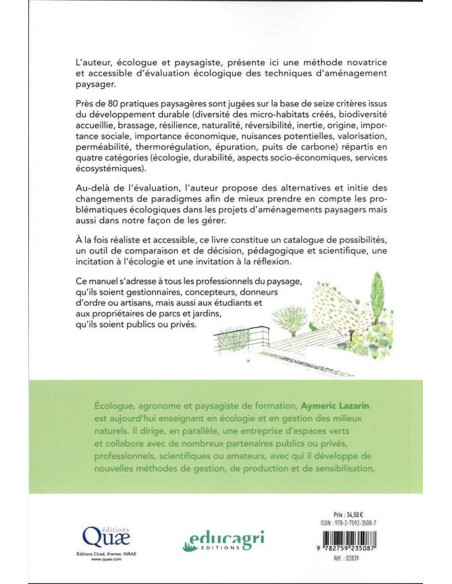 Évaluation écologique des aménagements paysagers