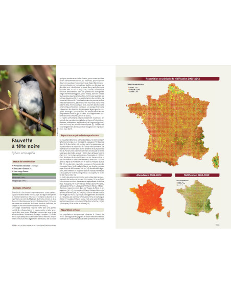 Atlas des oiseaux de France métropolitaine - Nidification et présence hivernale