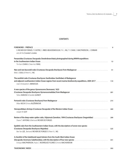 Tropical Deep-Sea Benthos volume 33 - Deep-Sea Crustaceans from South-West Indian Ocean