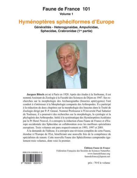 Les Hyménoptères sphéciformes d’Europe, volume 1 - FF101