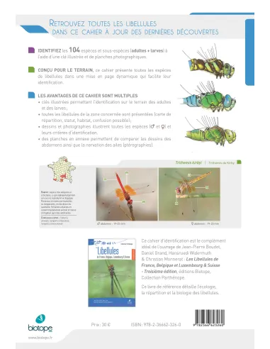 Cahier d'identification des libellules de France, Belgique, Luxembourg et Suisse - 3 ème édition