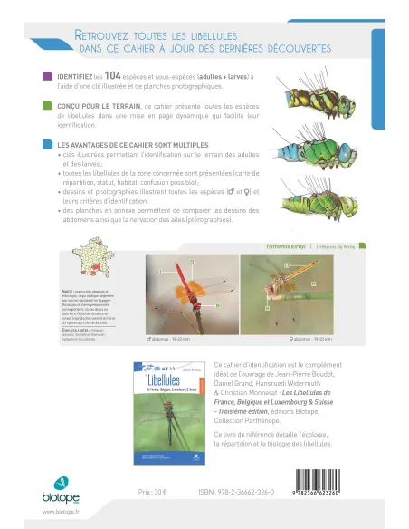 Cahier d'identification des libellules de France, Belgique, Luxembourg et Suisse
