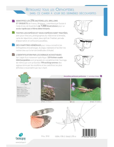 Cahier d'identification des Orthoptères de France, Belgique, Luxembourg & Suisse