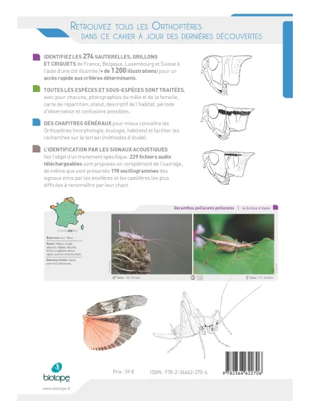 Cahier d'identification des Orthoptères de France, Belgique, Luxembourg & Suisse