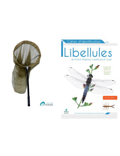 Pack cahier d'identification des Libellules + Filet à papillons 80 cm 2 sections