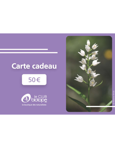 E-carte cadeau valeur de 50 euros