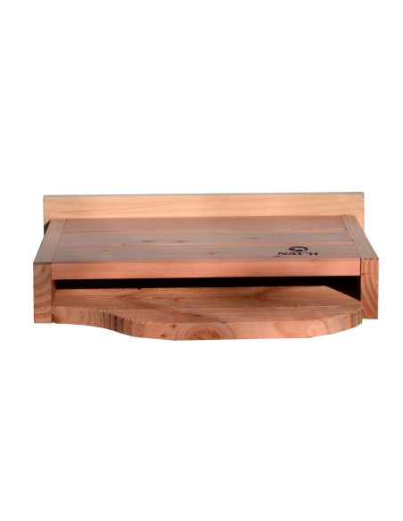 Gîte mural avec fond en bois à barbastelles et oreillards