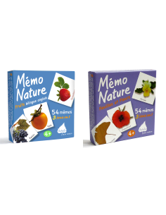 Pack Mémo nature fruits + Mémo nature feuilles et fleurs