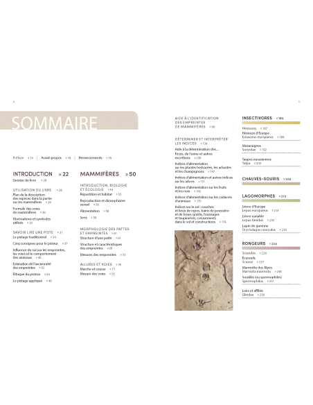 Toutes les traces des animaux d'Europe