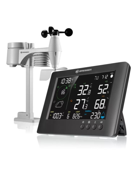 Station météorologique Bresser (Anémomètre, Pluviomètre, Baromètre, Indice UV, etc) - 7 en 1