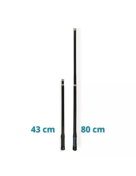 Pro butterfly net telescopic in 2 sections and foldable 43-80cm (30, 40 or 50cm hoop)