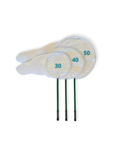 Filet à papillons Pro monobloc 50 cm  Arceau de 30, 40, 50 Blanc