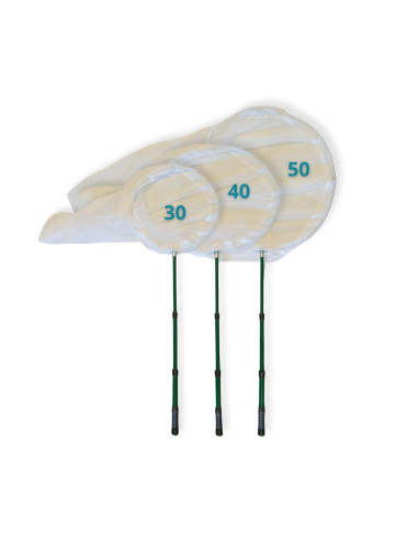Filet à papillons Pro télescopique en 3 sections et pliable 33-70 cm | Arceau de 30, 40 ou 50cm (plusieurs déclinaisons)