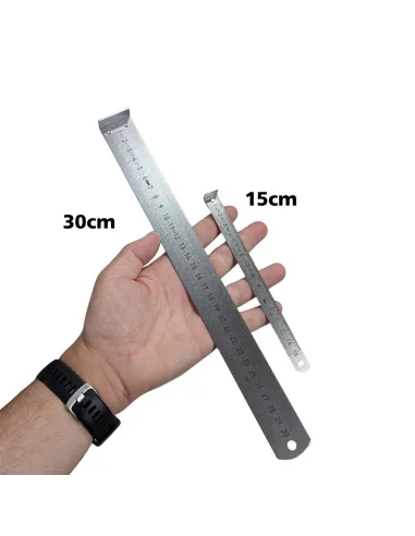Règle en inox ornithologique 15cm