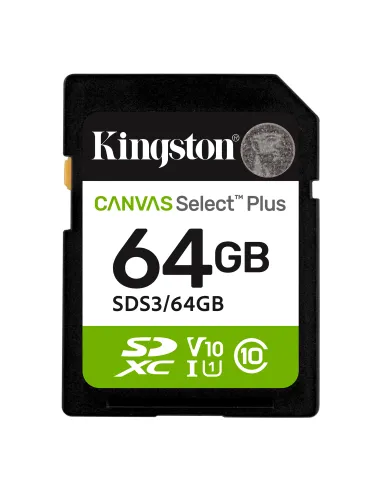 Carte mémoire SDXC Kingston 64 GB classe 10 - Taux de transfert jusqu'à 100 Mo/s
