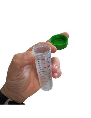 Closed Polyethylene collection container - capacity 50 ml (x5) - Le Club Biotope