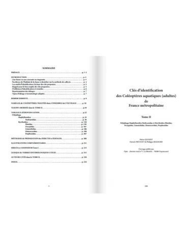 Clés des coléoptères aquatiques de France métropolitaine T2