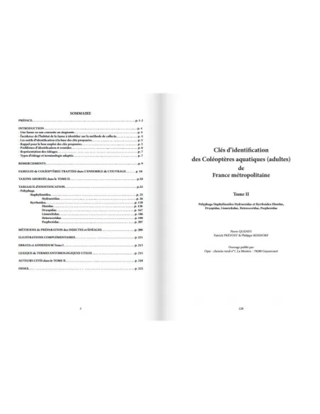 Clés des coléoptères aquatiques de France métropolitaine T2